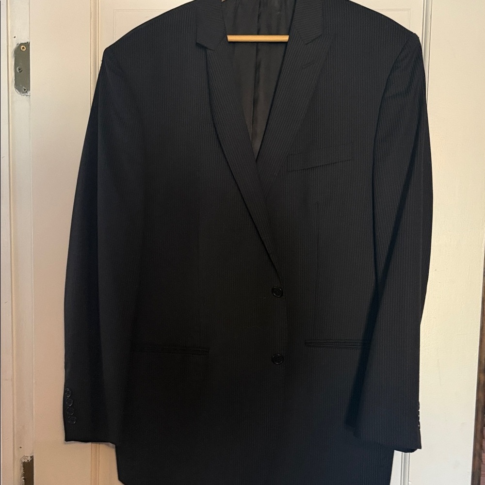 Calvin Klein Charcoal Pinstripe Suit Jacket